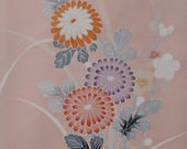 Japanese Fabric Silk Textile Vintage Kimono Antique Boro Patch Kusakizome Dyed 40.9"/EIK64/65