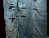 Japanese Fabric Cotton Textile Indigo Blue Vintage Kimono Antique Boro Patch RANRU 47.2"/EHR06/265
