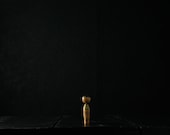Vintage Japanese Kokeshi Doll / Small Hand Painted Wooden Folk Art / One of a Kind Piece 3.1"/EIW05/15
