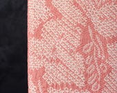 Vintage Japanese Silk Shibori Kimono Fabric Scrap / Kanoko Shibori with Bow Motif / Showa Era 43.3"