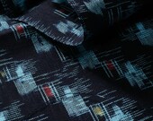 Japanese Fabric Cotton Textile Vintage Kimono Antique Boro Patch Indigo Blue KASURI Woven 37"/EIC21/60
