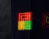 Vintage Japanese Wool Kimono Fabric Scrap / Patchwork Craft Textile / Showa Era 59.1"