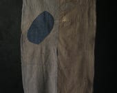 Japanese Fabric Cotton Textile Vintage Kimono Antique BORO RANRU Patch SHIMA Woven 63.8"/EIT92/220