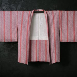 HAORI Japanese Vintage Kimono Silk Antique Jacket Robe Dress SHIBORI Dyed Textile/EIL20/405