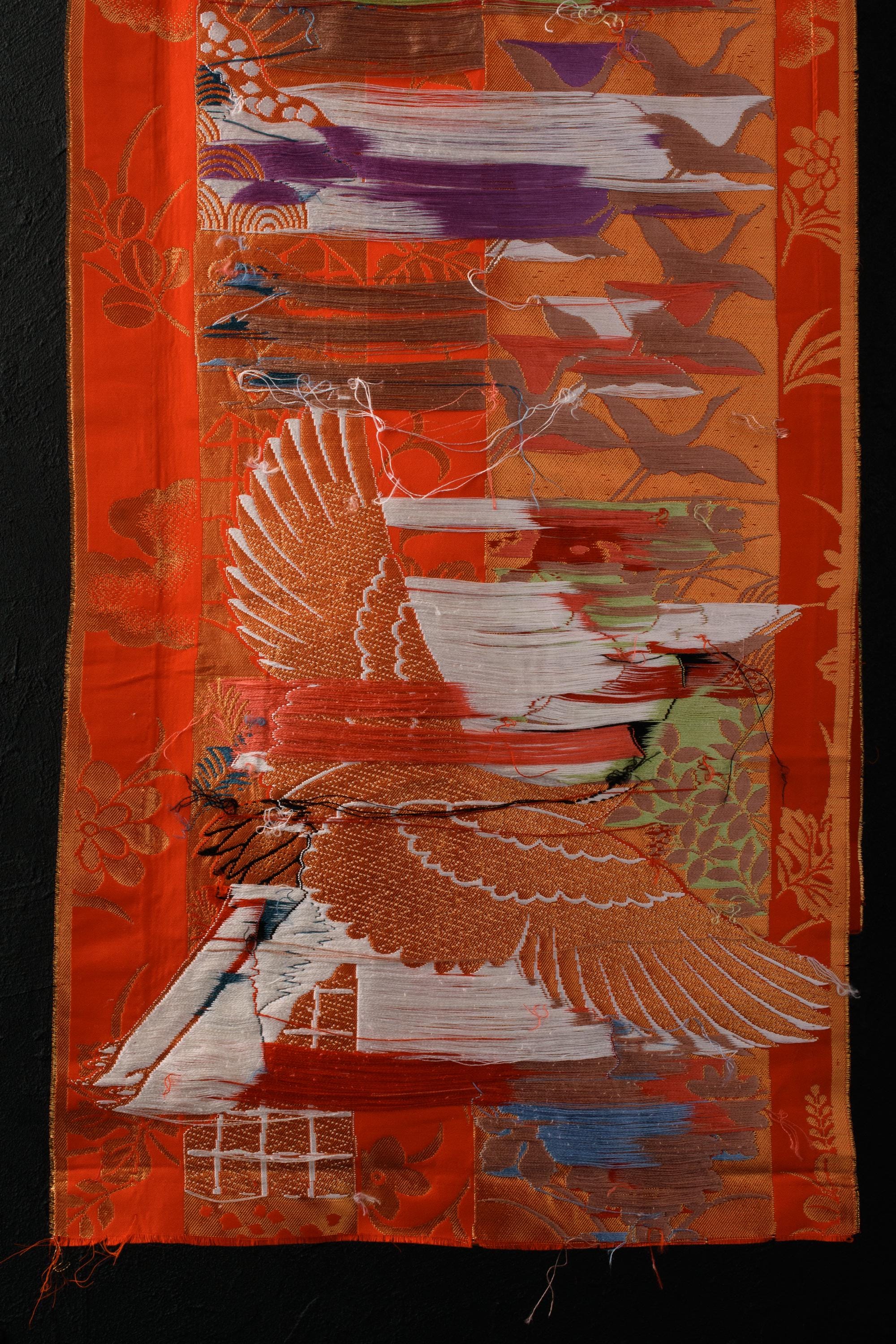Japanese Fabric Silk Textile Vintage Kimono Antique Boro Patch
