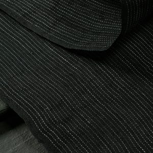 Japanese Fabric Linen Textile Vintage Kimono Antique Boro Patch Sumizome SHIMA Woven 42.9&quot;/EID26/60