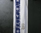 Japanese Fabric Cotton Textile Vintage Kimono Antique Boro Patch Kusakizome TENUGUI Dyed 35.4"/EIJ61/45