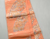 Japanese Textile Vintage Kimono Fabric Silk FUKURO OBI Woven Textile 172.8"/EHM18/820