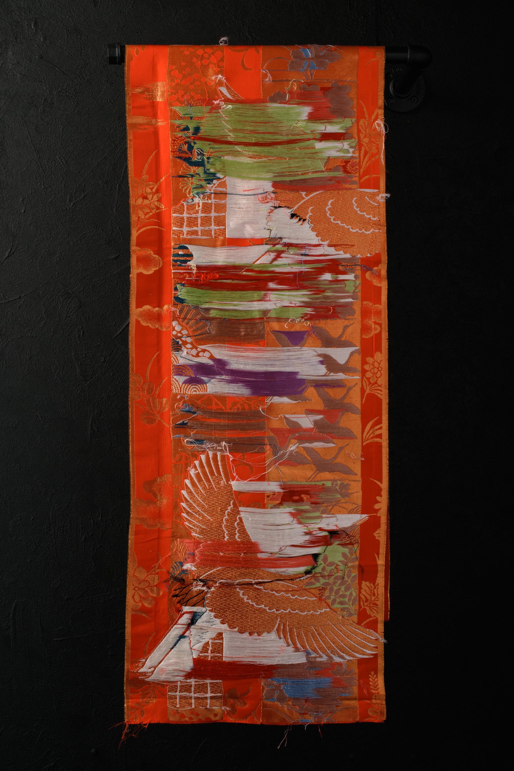 Japanese Fabric Silk Textile Vintage Kimono Antique Boro Patch