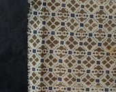 Vintage Japanese Wazarasa Cotton Fabric Scrap / Showa Era Geometric Folk Textile / Wabi-Sabi 48"