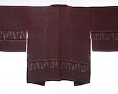HAORI Japanese Vintage Kimono Silk Antique Jacket Robe Dress Woven Textile/D015/455