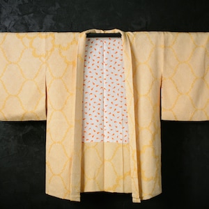 HAORI Japanese Vintage Kimono Silk Antique Jacket Robe Dress SHIBORI Dyed Textile/EIL19/550