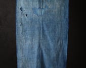 Japanese Fabric Cotton Textile Vintage Kimono Antique BORO RANRU Patch Indigo Blue Dyed 74.8"/EIT89/330