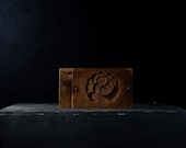 Vintage Japanese Lotus Kashigata Wooden Sweets Mold / Hand-Carved Wagashi Mold / Showa Era Folk Art / Wabi-Sabi Decor 5.1"