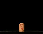 Japanese Wooden Doll Vintage Ornament KOKESHI Antique Sculpture Figurine 1945-/H 1.8"/EIF91/35