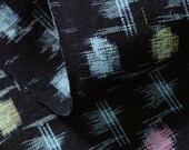Japanese Fabric Cotton Textile Vintage Kimono Antique Boro Patch Indigo Blue KASURI Woven 39.4"/EHT89/60