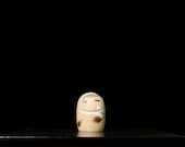 Japanese Wooden Doll Vintage Ornament KOKESHI Antique Sculpture Figurine 1945-/H 2.4"/EIF89/65