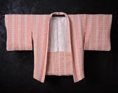 HAORI Japanese Vintage Kimono Silk Antique Jacket Robe Dress SHIBORI Dyed Textile/EIL35/530