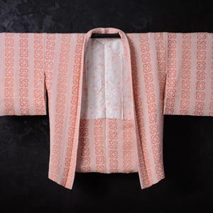 HAORI Japanese Vintage Kimono Silk Antique Jacket Robe Dress SHIBORI Dyed Textile/EIL35/530