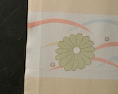Japanese Fabric Silk Textile Vintage Kimono Antique Boro Patch Kusakizome Dyed 48"/EIK09/65
