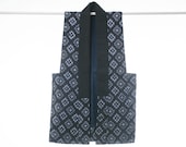 Japanese Cotton Vintage Kimono Antique NORAGI Jacket Indigo Blue Dyed Textile/D050/330