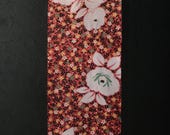 Japanese Fabric Silk Textile Vintage Kimono Antique Boro Patch Kusakizome Dyed 59.4"/EIR24/55