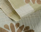 Japanese Fabric Linen Textile Vintage Kimono Antique Boro Patch Kusakizome KASURI Woven 67.3"/EIE32/90