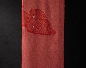 Japanese Fabric Silk Textile Vintage Kimono Antique Boro Patch SHIBORI Dyed 45.3"/EIT71/45