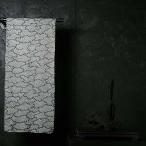 Japanese Fabric Silk Textile Vintage Kimono Antique Boro Patch Kusakizome SHIBORI Dyed 43.3&quot;/EIJ23/45