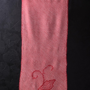 Japanese Fabric Silk Textile Vintage Kimono Antique Boro Patch Kusakizome SHIBORI Dyed 40.9&quot;/EIK75/50