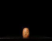 Japanese Wooden Doll Vintage Ornament KOKESHI Antique Sculpture Figurine 1945-/H 2"/EIF93/35