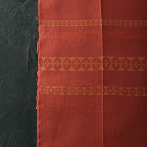 Japanese Fabric Silk Textile Vintage Kimono Antique Boro Patch Kusakizome TSUMUGI Woven 37.8"/EIN77/55