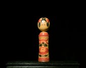 Japanese Wooden Doll Vintage Ornament KOKESHI Antique Sculpture Figurine 1945-/H 12.2"/EID05/840