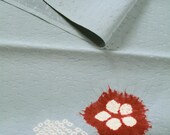 Japanese Fabric Silk Textile Vintage Kimono Antique Boro Patch Kusakizome SHIBORI Dyed Textile 39"/EHX83/55