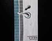 Vintage Japanese Tenugui Cloth, Showa Era Traditional Cotton Textile 34.6"/EIX73/40