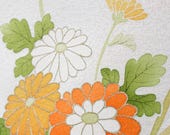 Japanese Fabric Silk Textile Vintage Kimono Antique Boro Patch Kusakizome Dyed 48.8"/EIJ27/80