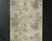 Japanese Fabric Silk Textile Vintage Kimono Antique Boro Patch Kusakizome Dyed 55.1"/EIK48/100