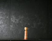 Japanese Wooden Doll Vintage Ornament KOKESHI Antique Sculpture Figurine 1945-/H 7.1"/EIK46/165