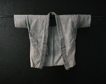 HAPPI Japanese Vintage Kimono Cotton Antique Jacket SASHIKO NORAGI Indigo Blue Dyed Textile/EIQ67/630