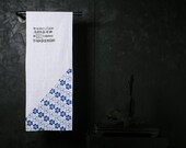 Japanese Fabric Cotton Textile Vintage Kimono Antique Boro Patch Kusakizome TENUGUI Dyed 34.3"/EIH99/40