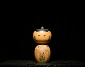Japanese Wooden Doll Vintage Ornament KOKESHI Antique Sculpture Figurine 1945-/H 7.1"/EIB64/520