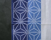 Japanese Fabric Cotton Textile Vintage Kimono Antique Boro Patch Kusakizome TENUGUI Dyed 34.3"/EIJ55/45