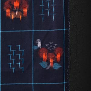 Japanese Fabric Wool Textile Vintage Kimono Antique Boro Patch Kusakizome Woven 39"/EIN74/75