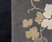 Vintage Japanese Obi Textile Panel / Open Weave Silk Fabric / Grapevine Pattern / Wabi-Sabi Interior Decor 52"