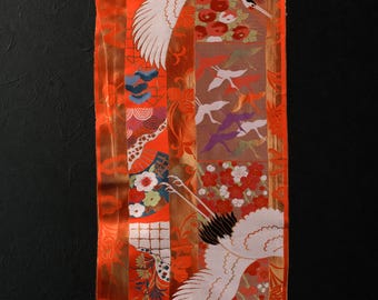 Japanese Fabric Silk Textile Vintage Kimono Antique Boro Patch
