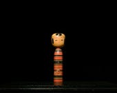 Japanese Wooden Doll Vintage Ornament KOKESHI Antique Sculpture Figurine 1945-/H 8.3"/EIH15/210