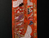 Japanese Fabric Silk Textile Vintage Kimono Antique Boro Patch Woven 75.2"/EIS19/270