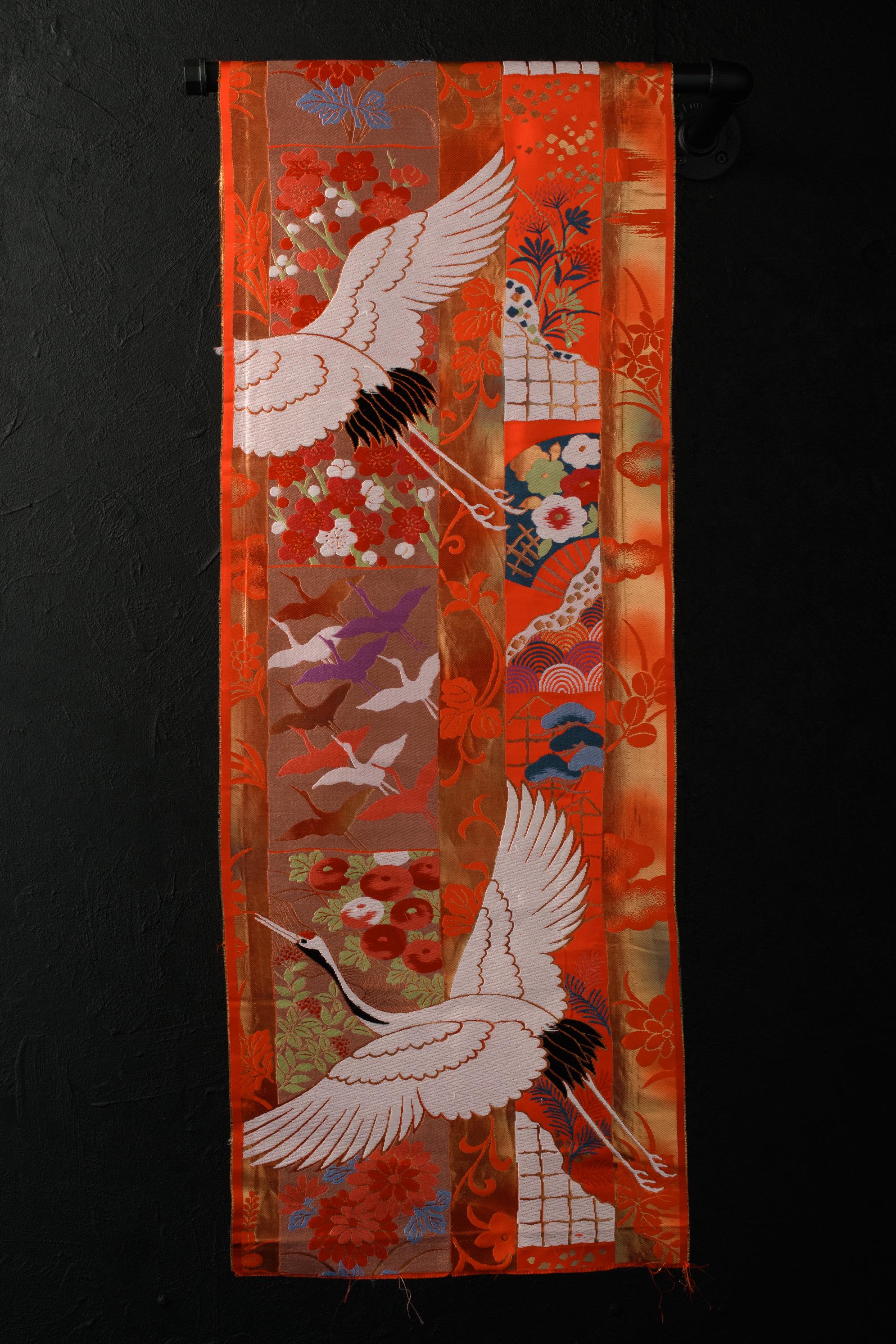 着物  生地 Japanese Fabric Silk Textile Vintage Kimono Antique Boro Patch