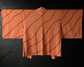 HAORI Japanese Vintage Kimono Silk Antique Jacket Robe Dress SHIBORI Dyed Textile/EIU01/590
