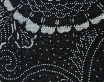 Tela japonesa de algodón, kimono vintage, parche de boro antiguo, teñido en azul índigo con KATAZOME, 34,6"/EIJ13/45